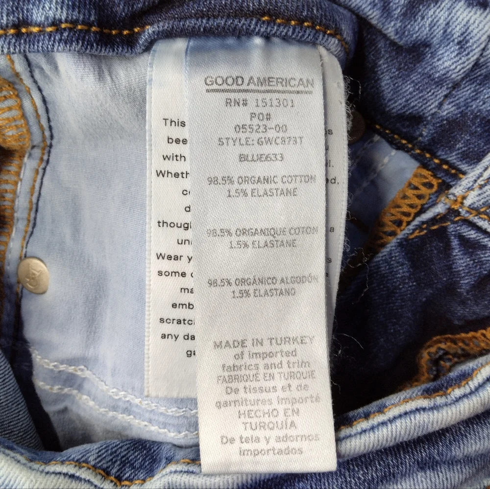 Good American Good Waist Crop Skinny Jeans Size 0 / 25 - Picture 7 of 11